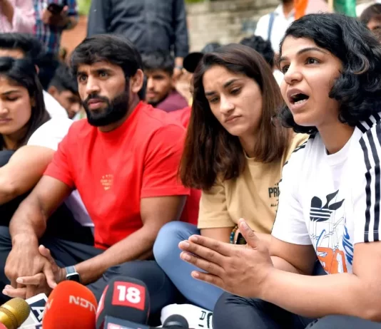Wrestlers Protest