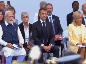 Attends Bastille Day Parade