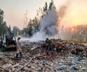 Explosion in firecracker factory