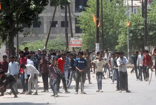 Noida labor protest