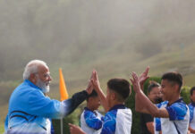 PM Modi Plays Football