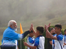 PM Modi Plays Football