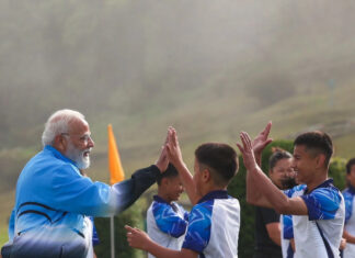 PM Modi Plays Football
