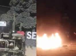 Manipur violence : मणिपुर में असम राइफल्स कैंप पर भीड़ का हमला, तीन वाहन फूंके Manipur violence