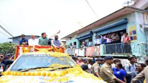 cm dhami Gopeshwar Road Show